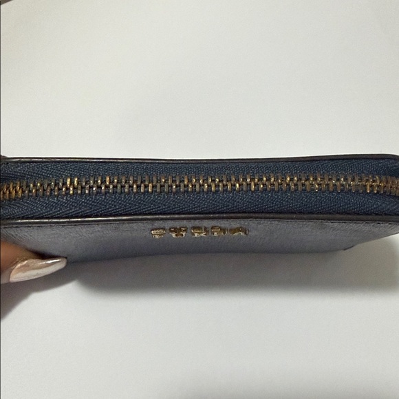 Furla Navy Textured Wallet - Picture 7 of 8